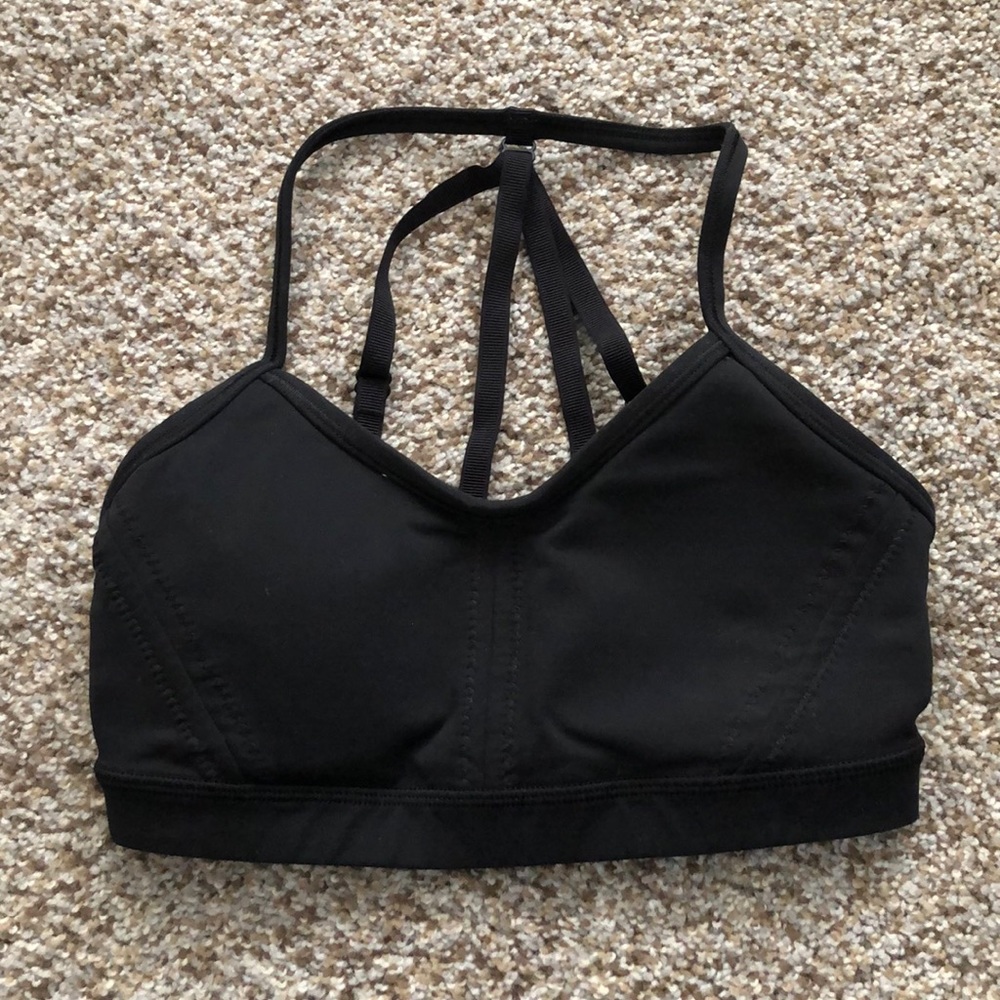 Lululemon Padded Black Strappy Sports Bra